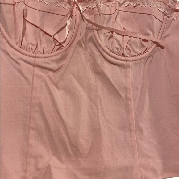 2000’s Y2k Women’s halter small by Pac sun NWT’s pink bustier smocked summer top - Picture 10 of 13